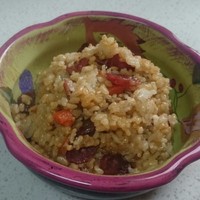 電飯煲版:香腸土豆飯煲仔飯（絕對的美味）的做法 步骤3