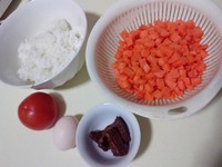 羊肉胡蘿卜番茄蛋燴飯（無油）的做法 步骤1