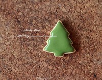 #2014聖誕節#Mini聖誕糖霜餅干-復古圓點聖誕樹的做法 步骤3