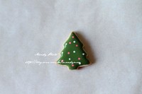 #2014聖誕節#Mini聖誕糖霜餅干-復古圓點聖誕樹的做法 步骤5