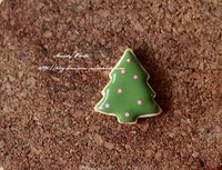 #2014聖誕節#Mini聖誕糖霜餅干-復古圓點聖誕樹的做法 步骤4