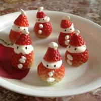 草莓聖誕老人、聖誕雪人的做法 步骤10