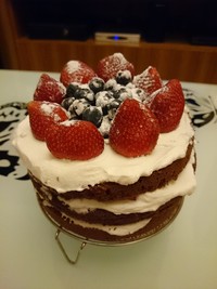 草莓巧克力裸蛋糕的做法 步骤11