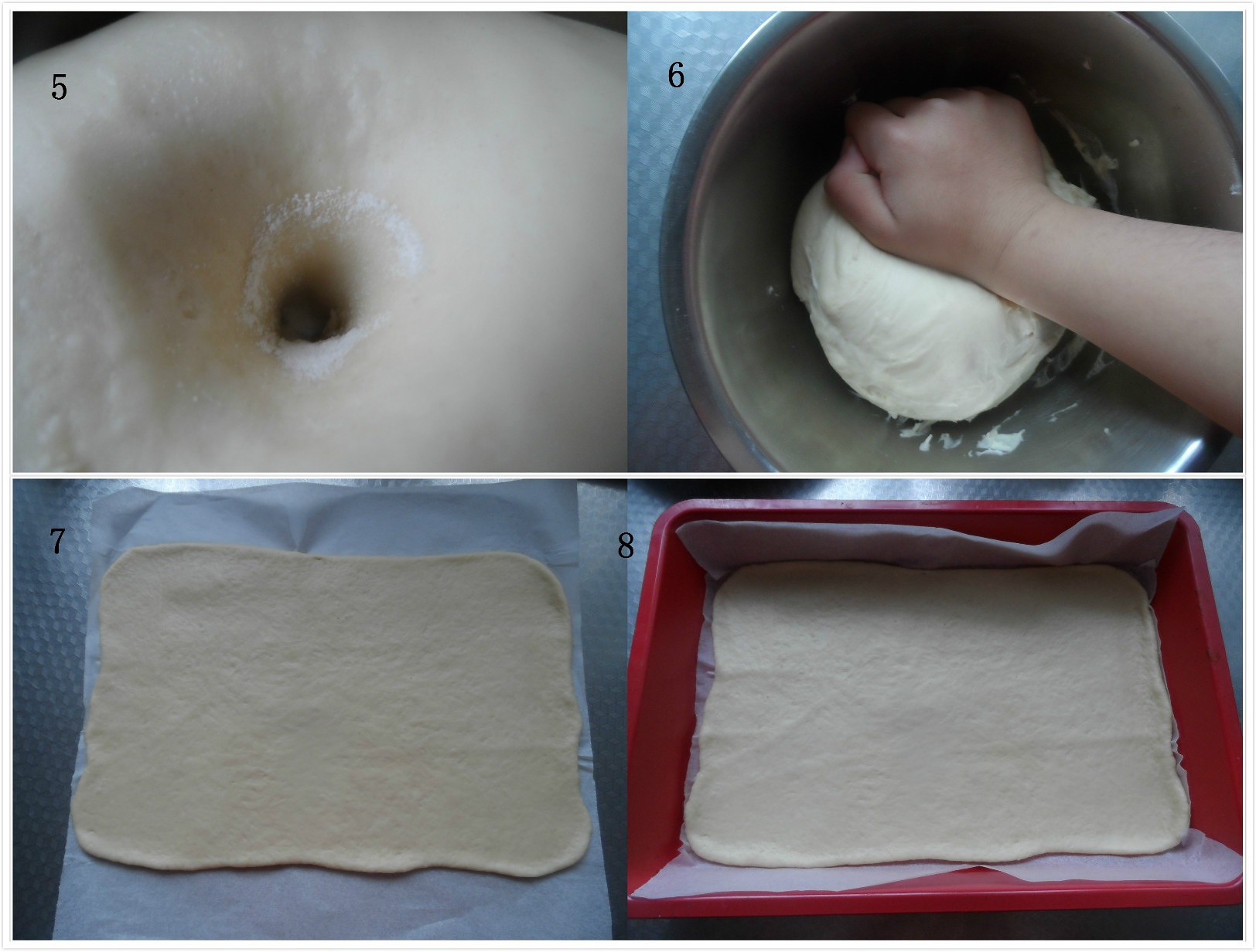 液種肉松面包卷的做法 步骤3