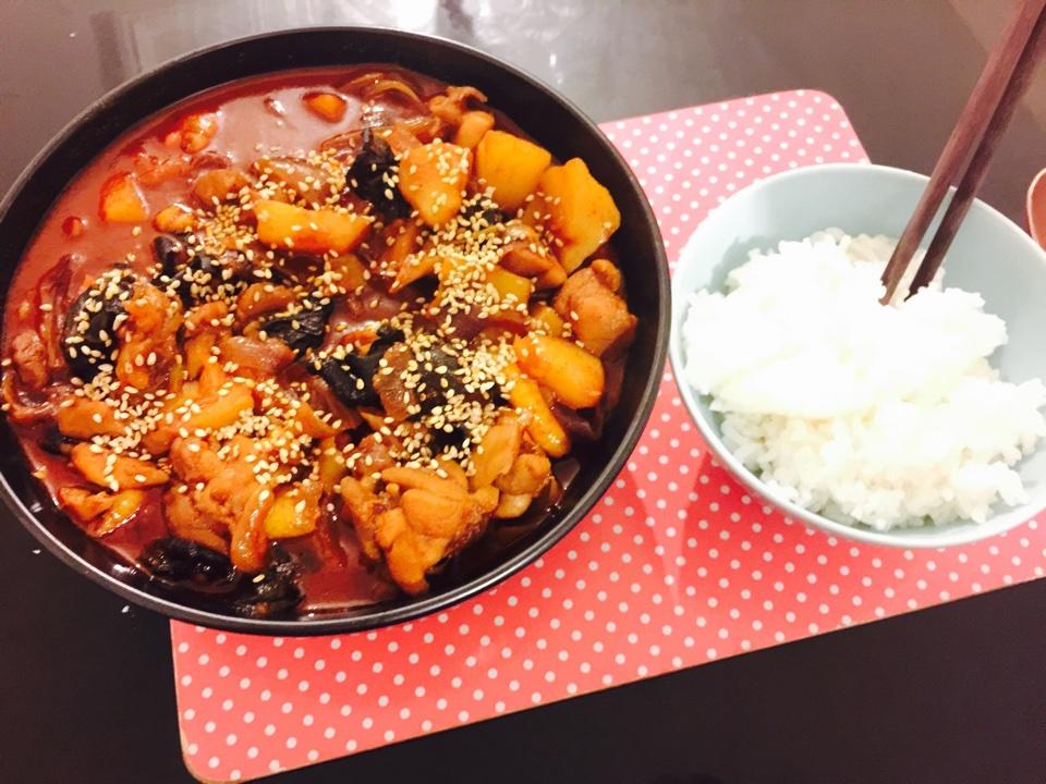韓式辣雞湯（自制）的做法 步骤3