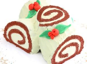聖誕樹干蛋糕(紅絲絨樹干蛋糕)的做法 步骤26
