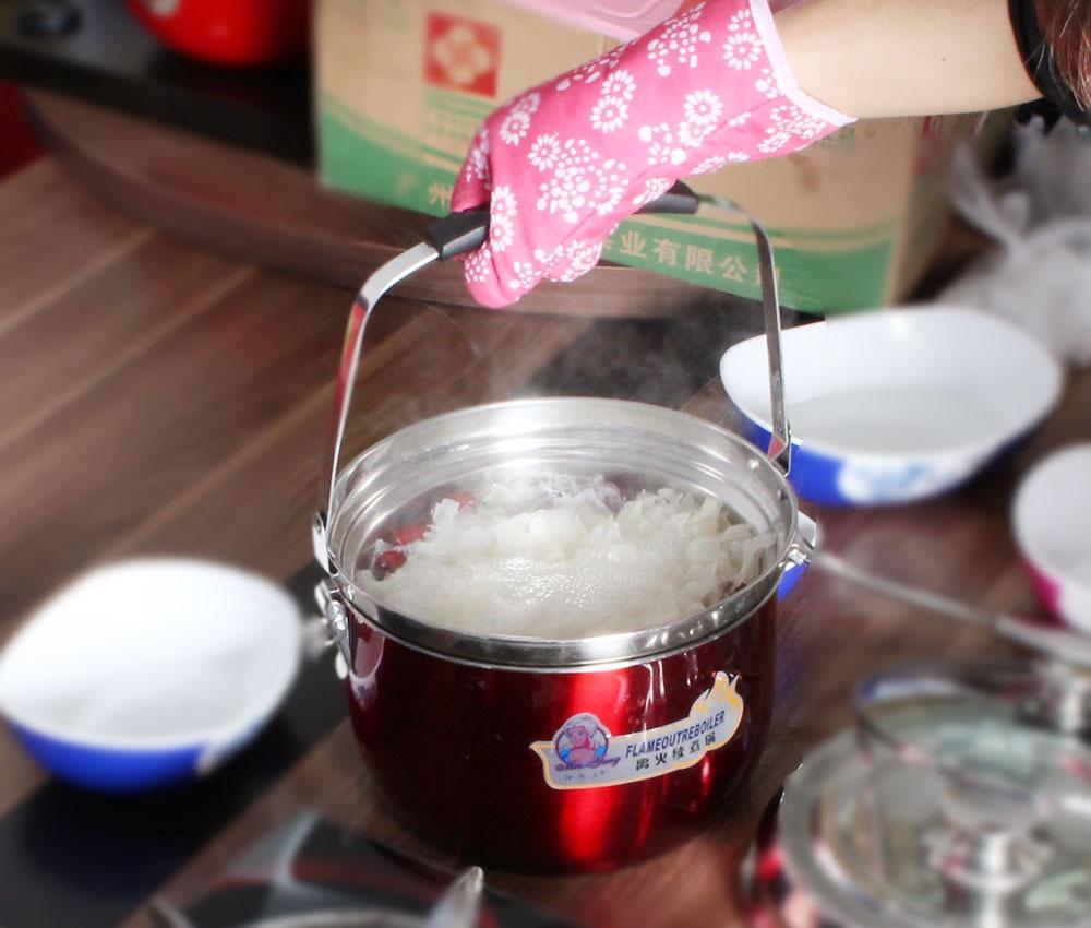 用離火續煮鍋炖銀耳蓮子湯的做法的做法 步骤7