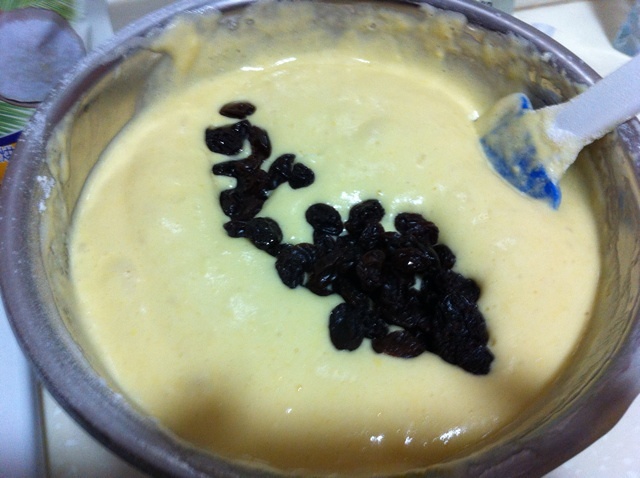 葡萄干椰蓉海綿蛋糕的做法 步骤6
