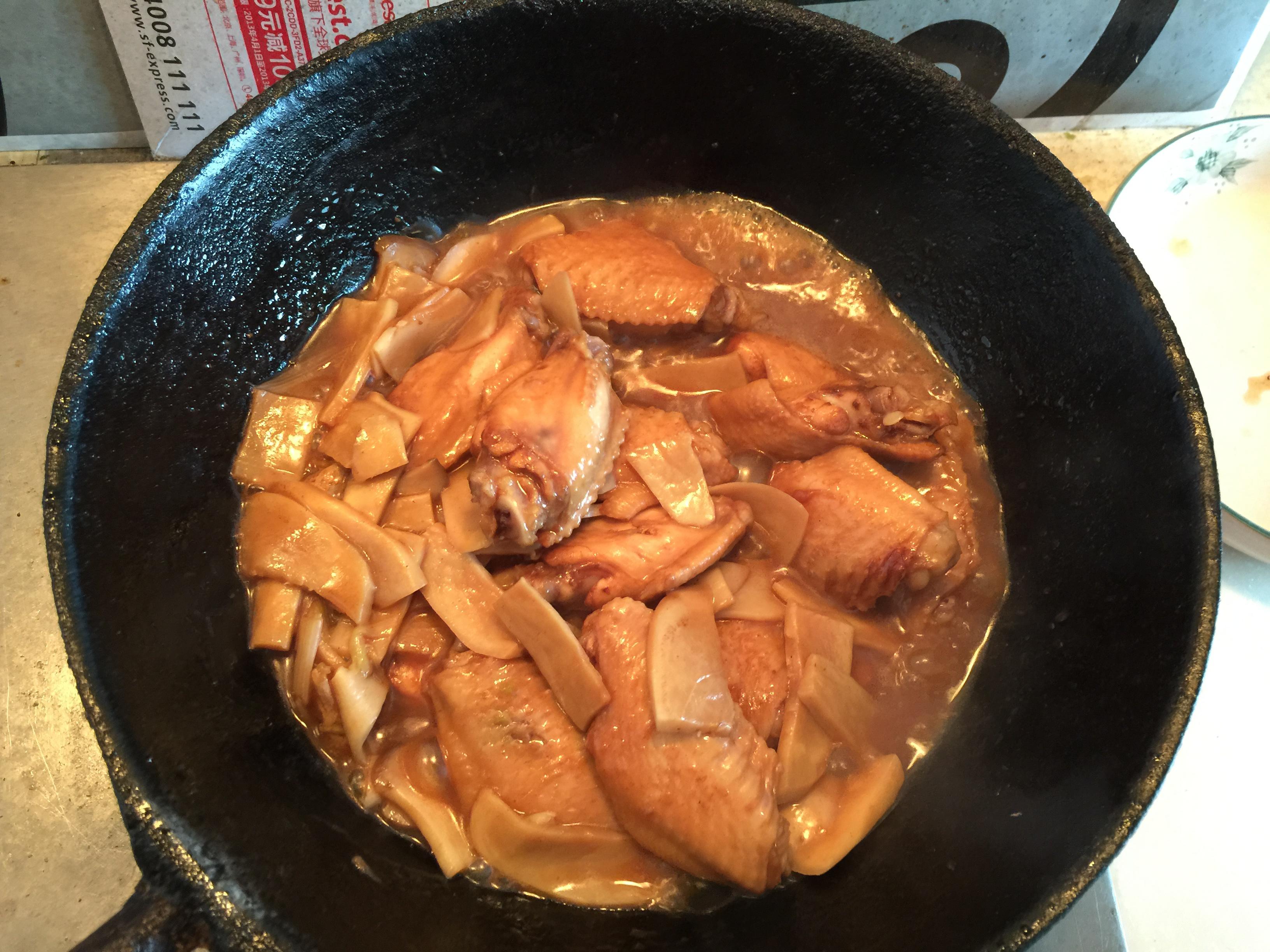 紅燒杏鮑菇雞翅的做法 步骤7