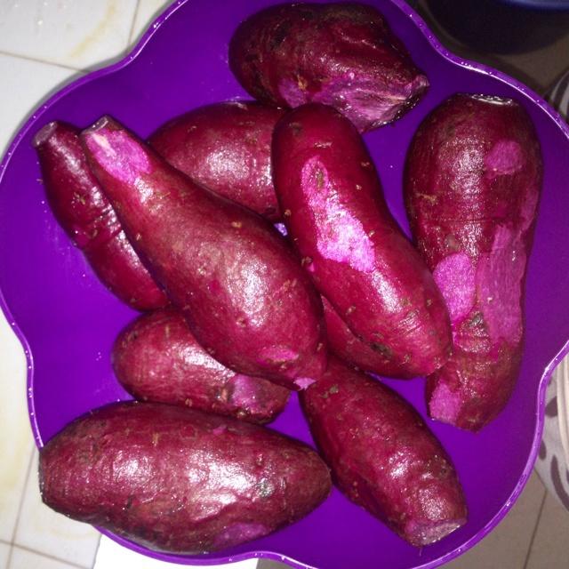 白水蒸紫薯的做法 步骤1