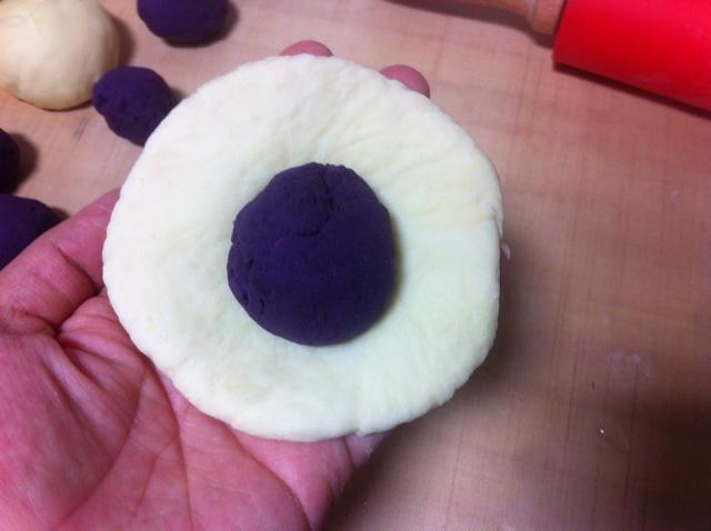 紫薯四葉草面包的做法 步骤7