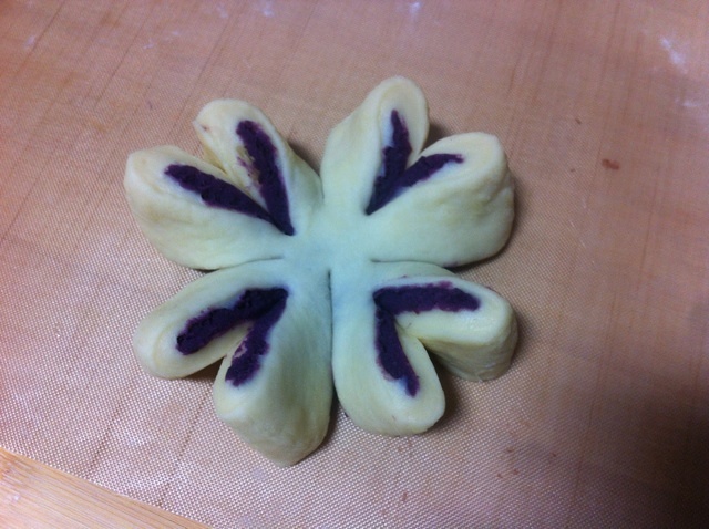 紫薯四葉草面包的做法 步骤11