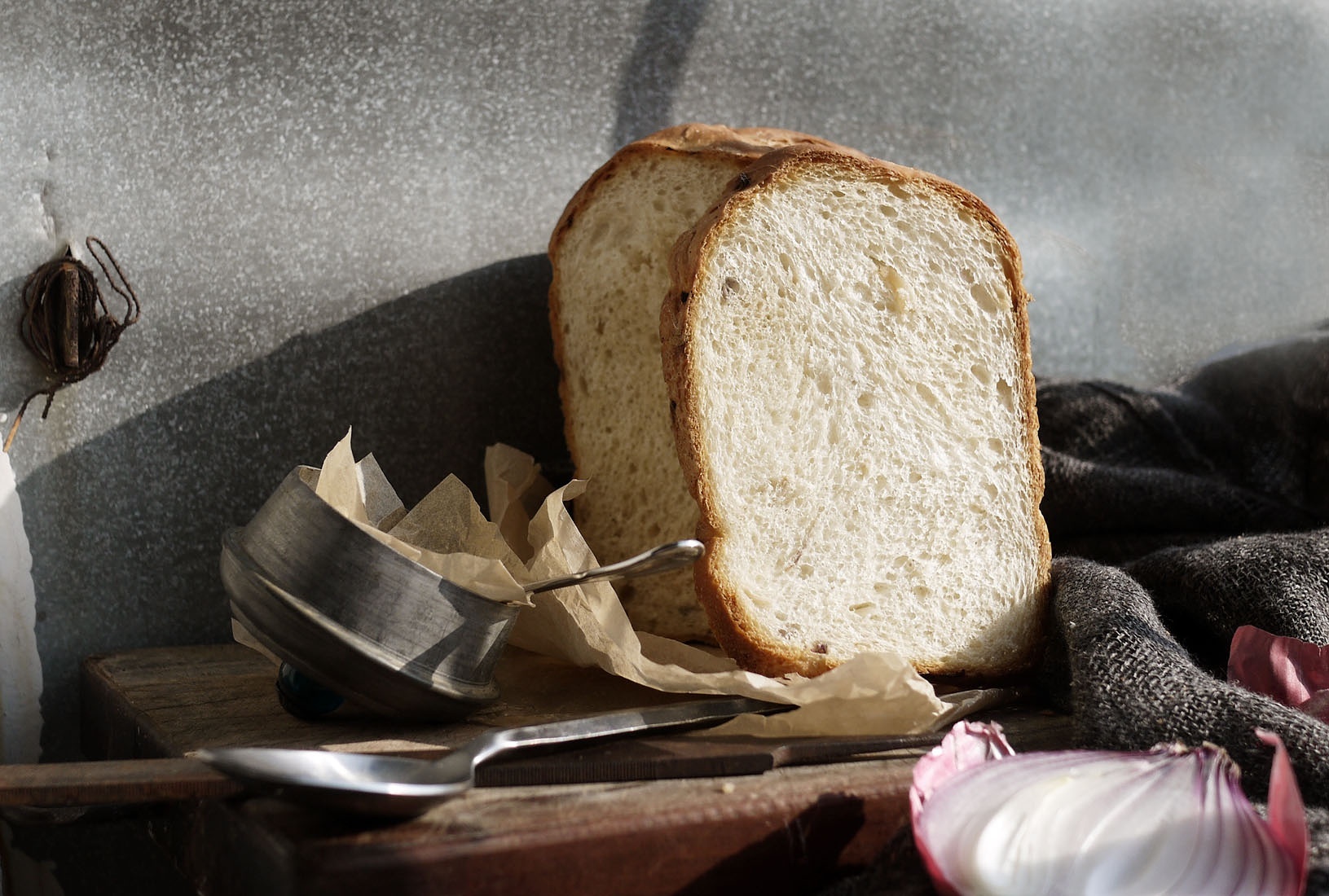 樸素法式鄉村洋蔥面包-松下/panasonic面包機版的做法 步骤14