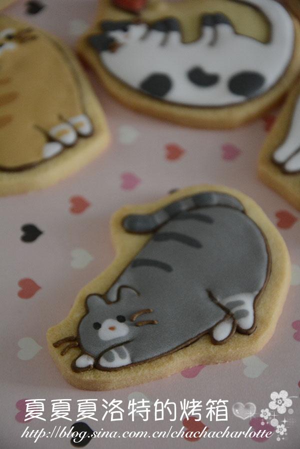 貓咪的賣萌生活--可愛的喵星人糖霜餅干的做法 步骤13