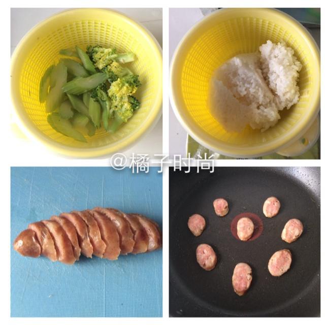 雜蔬香腸炒飯的做法 步骤1