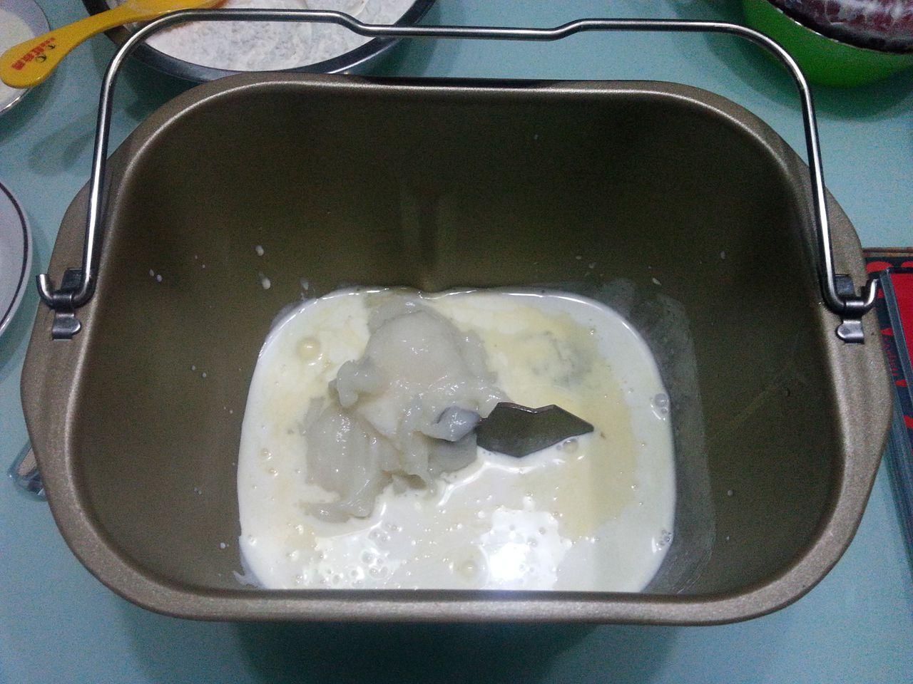湯種蔓越莓奶香吐司（面包機版）的做法 步骤6