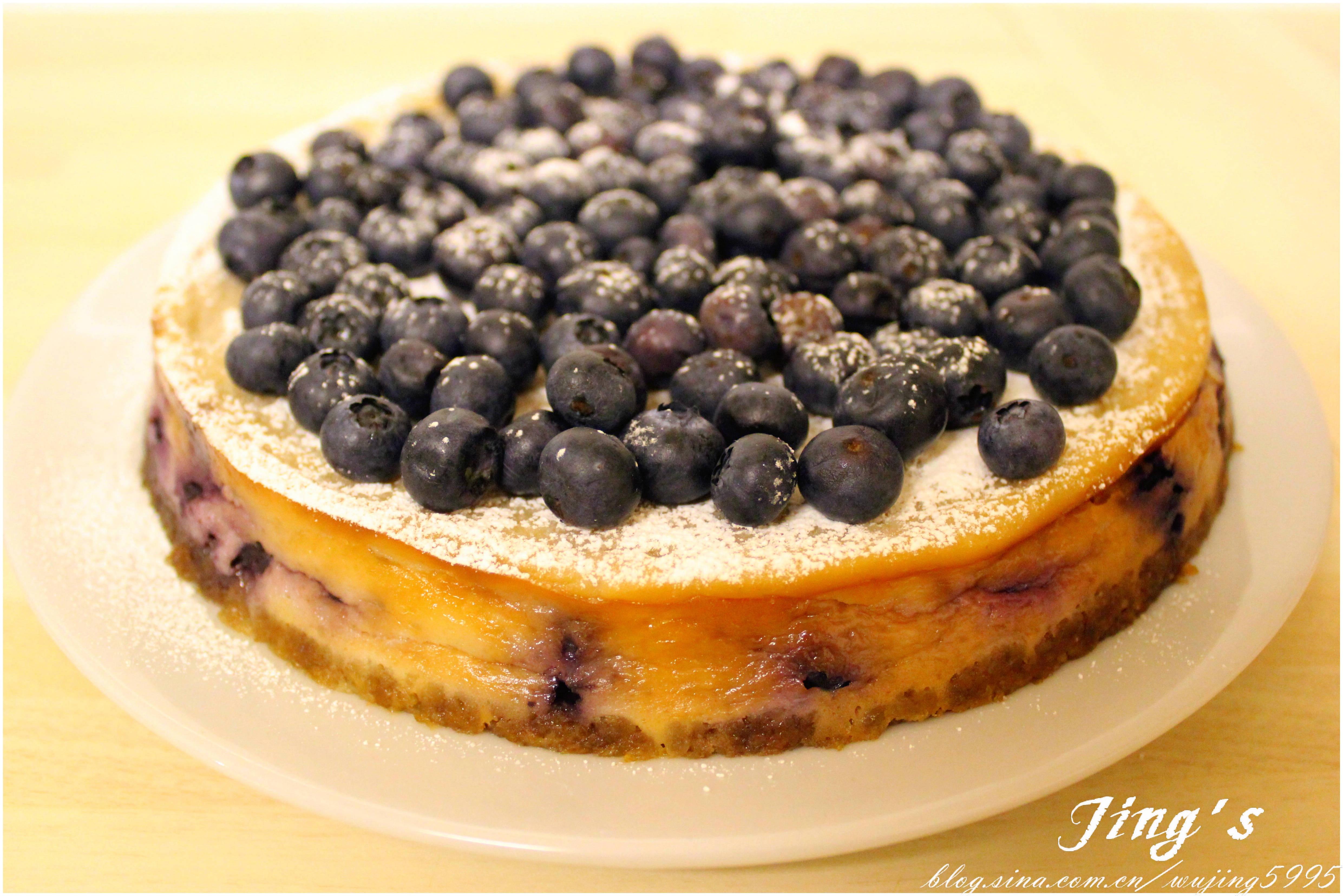 【藍莓芝士蛋糕/Baked Cheesecake with Blueberries】的做法 步骤9