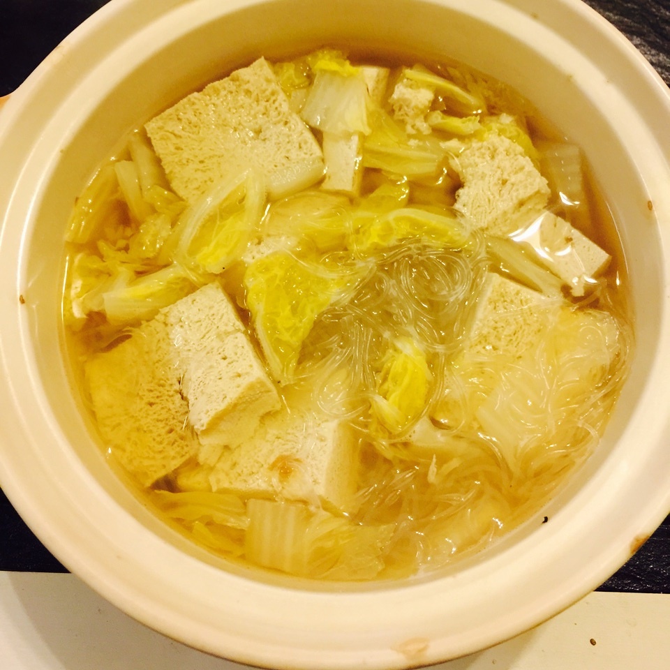 清淡食譜之白菜豆腐湯的做法 步骤1