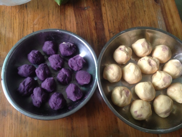 香煎紫薯南瓜餅的做法 步骤5