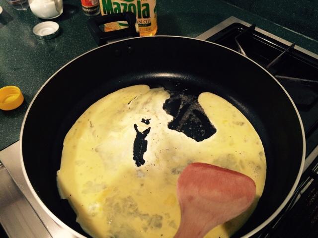 培根火腿Omelet及煎土豆，美式早餐的做法 步骤5