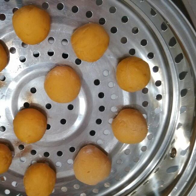 南瓜饅頭∼步驟簡單∼面包機揉面，2種發酵方法的做法 步骤8