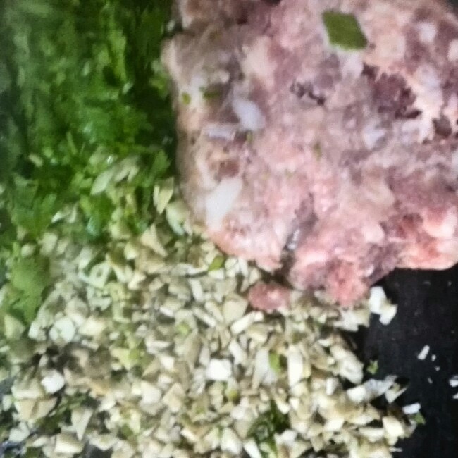 芫荽草菇豬肉雲吞的做法 步骤3