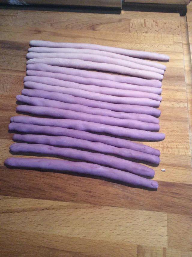 漸變紫薯繡球饅頭的做法 步骤4