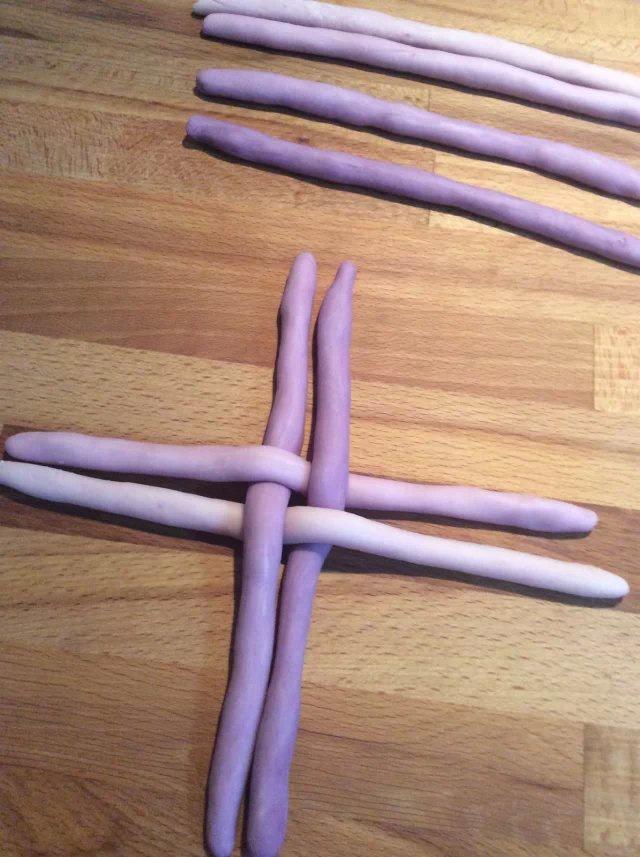 漸變紫薯繡球饅頭的做法 步骤5
