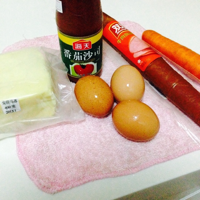 雞蛋餅/芝士火腿蔬菜版的做法 步骤1