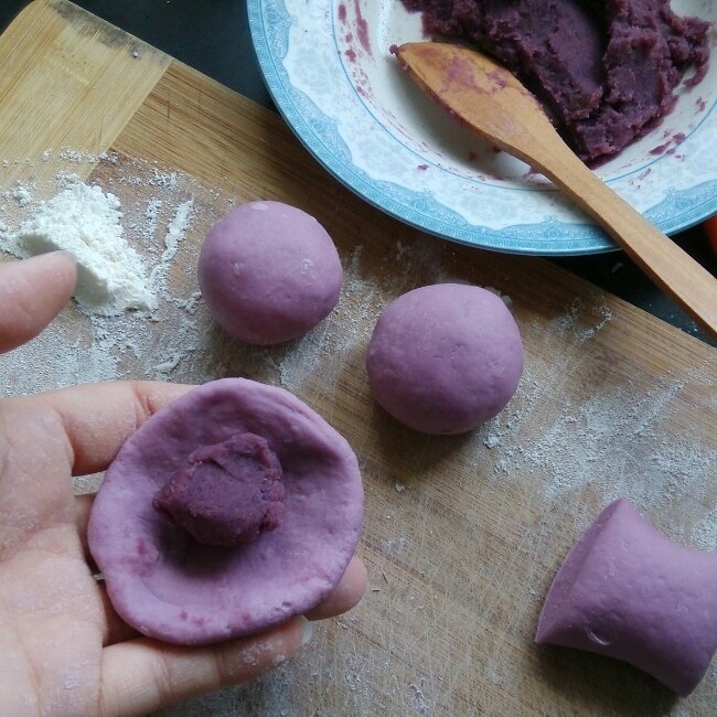 紫薯紅糖饅頭的做法 步骤6