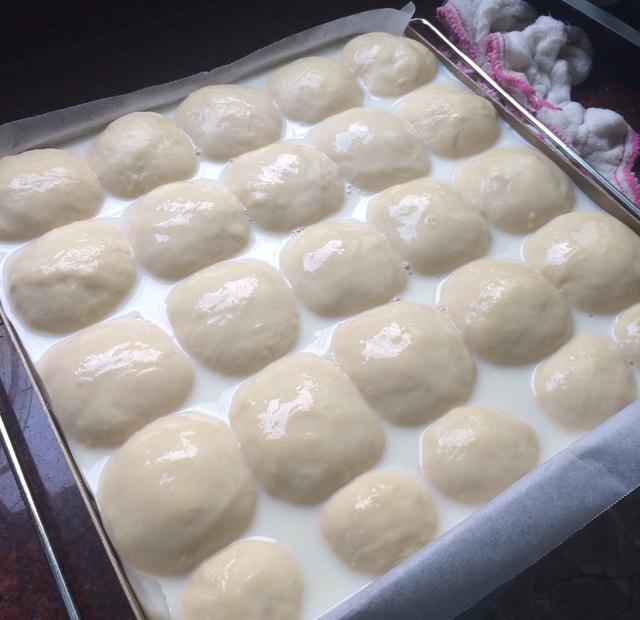 奶浴花生酥面包—中種冷藏的做法 步骤6