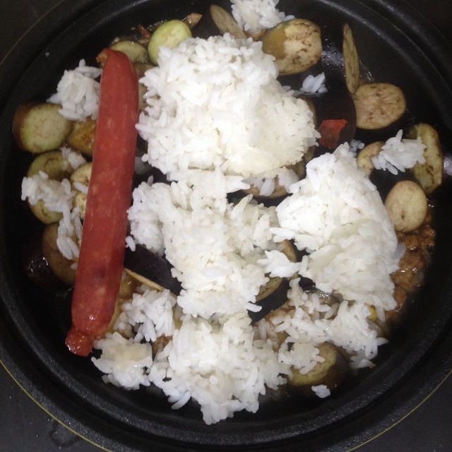 塔吉鍋之肉沫茄子套飯的做法 步骤4