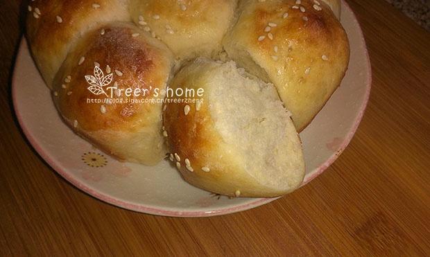 不含黃油的6寸蓮蓉花型面包（處理中秋月餅的好方法）的做法 步骤8