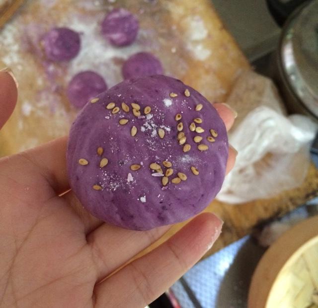 紫薯糯米餅（豆沙餡兒）的做法 步骤8
