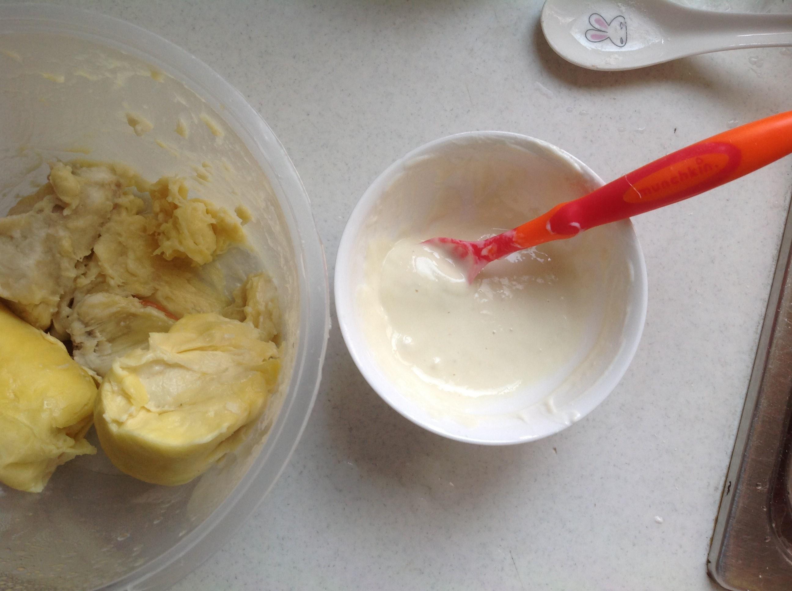 【快手輔食】酸奶榴蓮蛋糕（8m+）的做法 步骤3