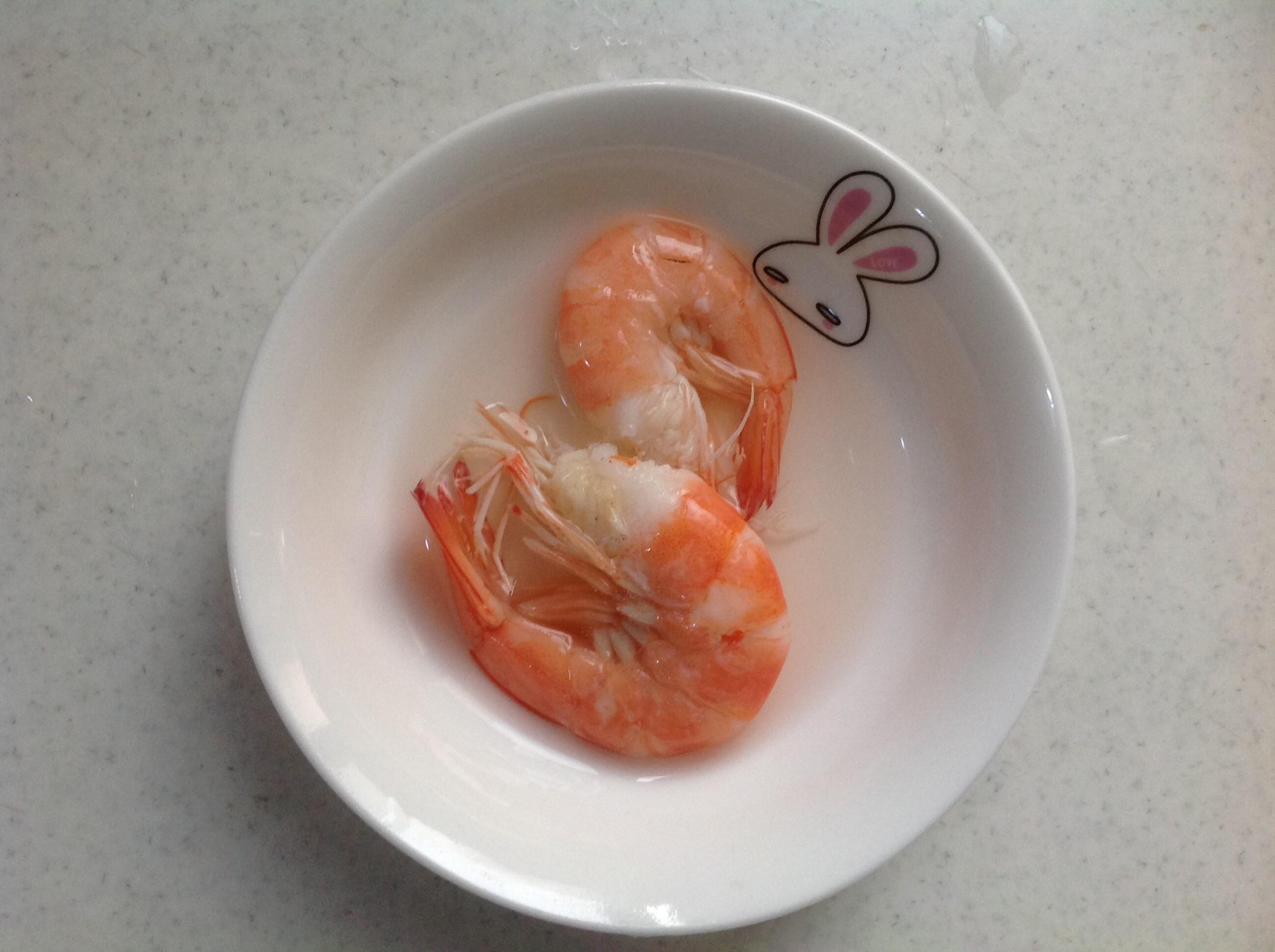 【快手輔食】西蘭花生菜蝦肉面（10m+）的做法 步骤2