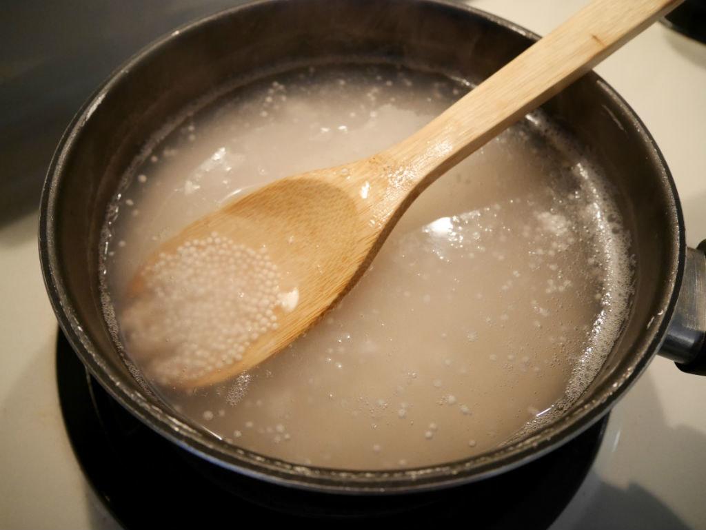 椰香紫薯牛奶西米露的做法 步骤3
