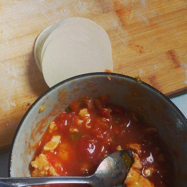 番茄炒蛋餡水餃的做法 步骤3