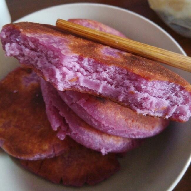 紫薯米餅的做法 步骤4