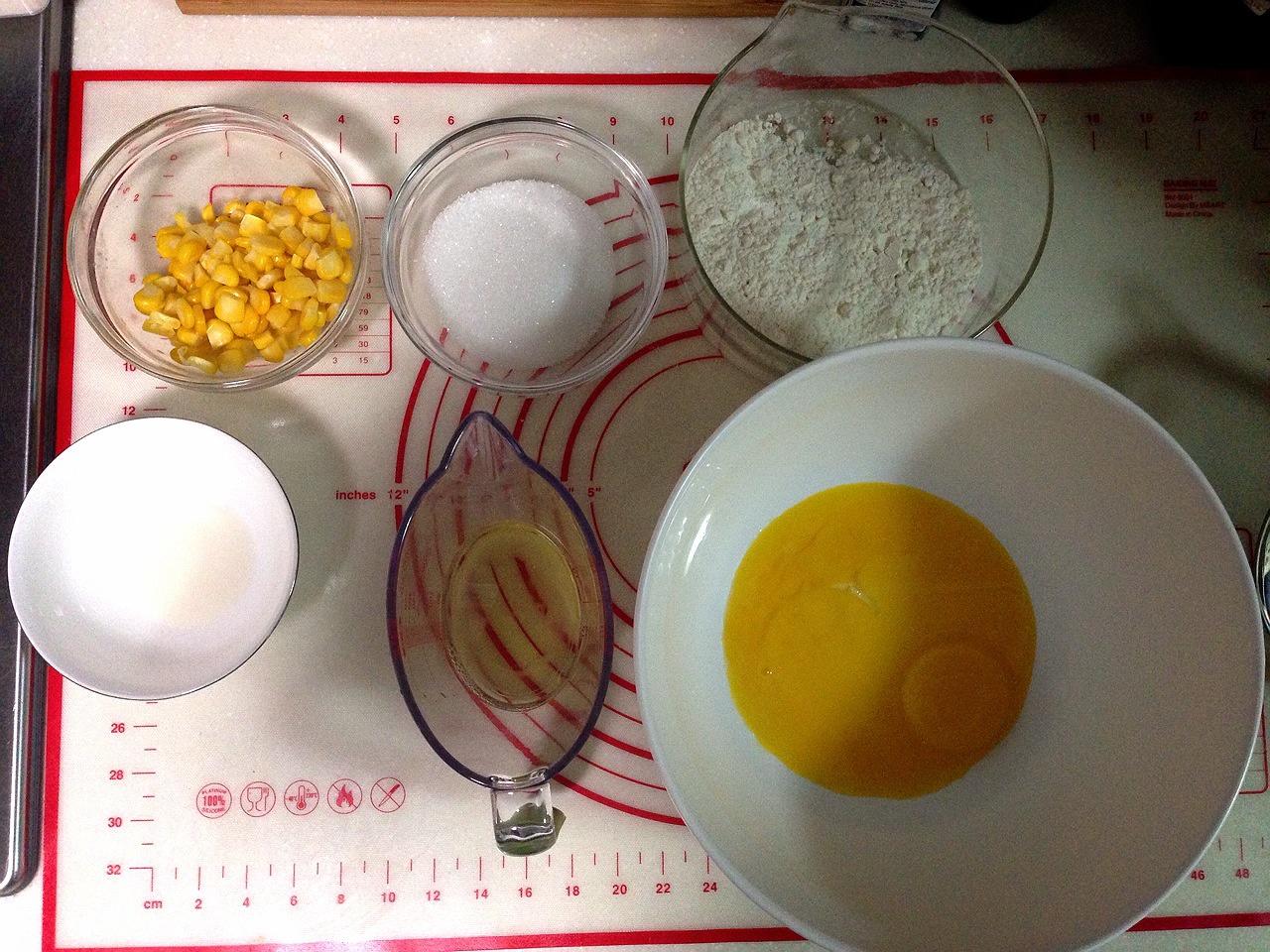 玉米戚風蛋糕的做法 步骤1
