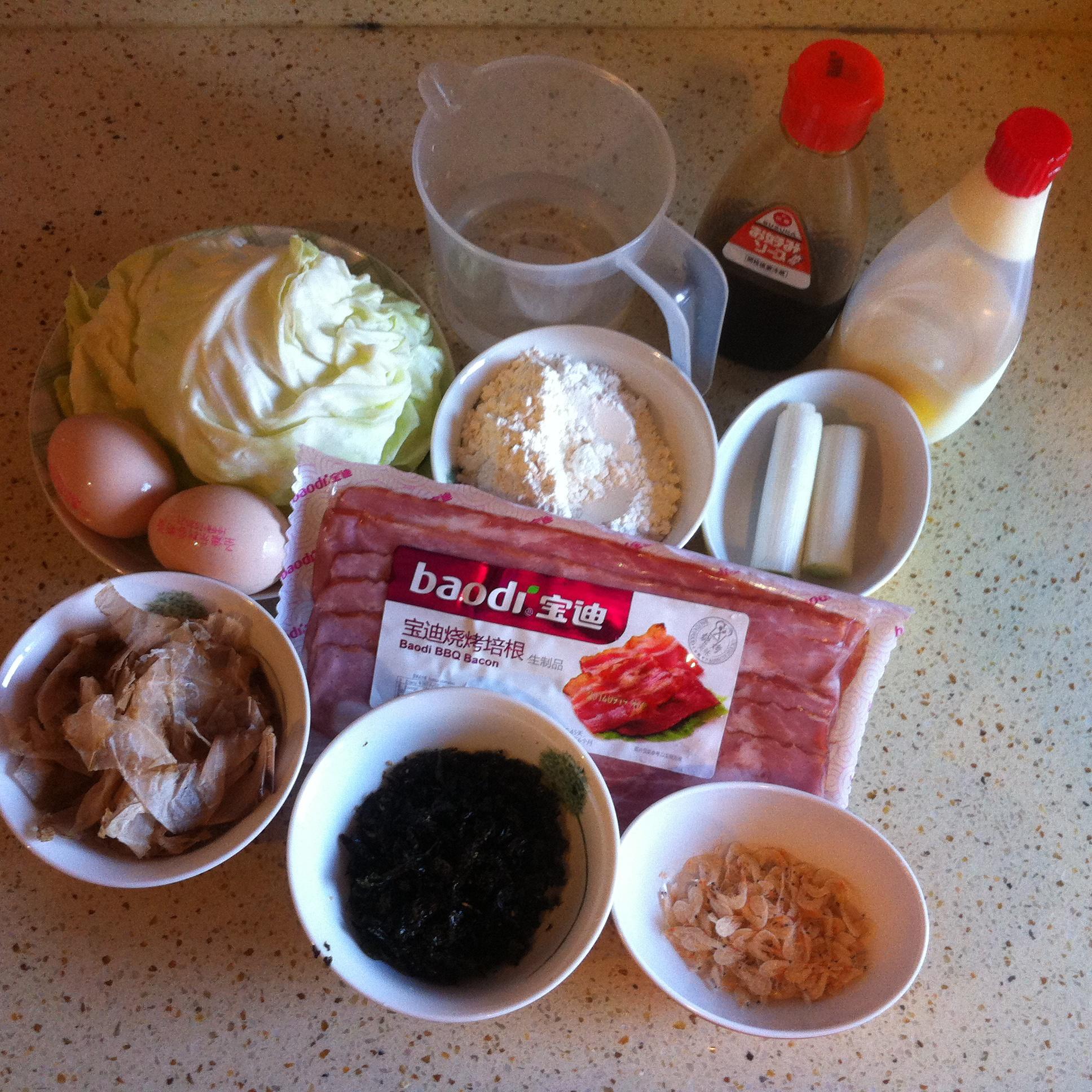 超簡單的蔬菜煎餅——大阪燒的做法 步骤1