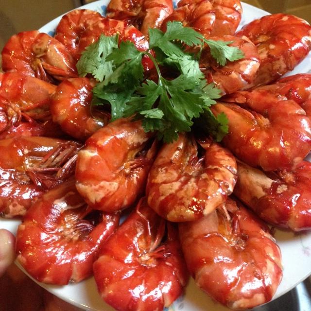 上海口味紅燒蒜香油爆蝦的做法 步骤6