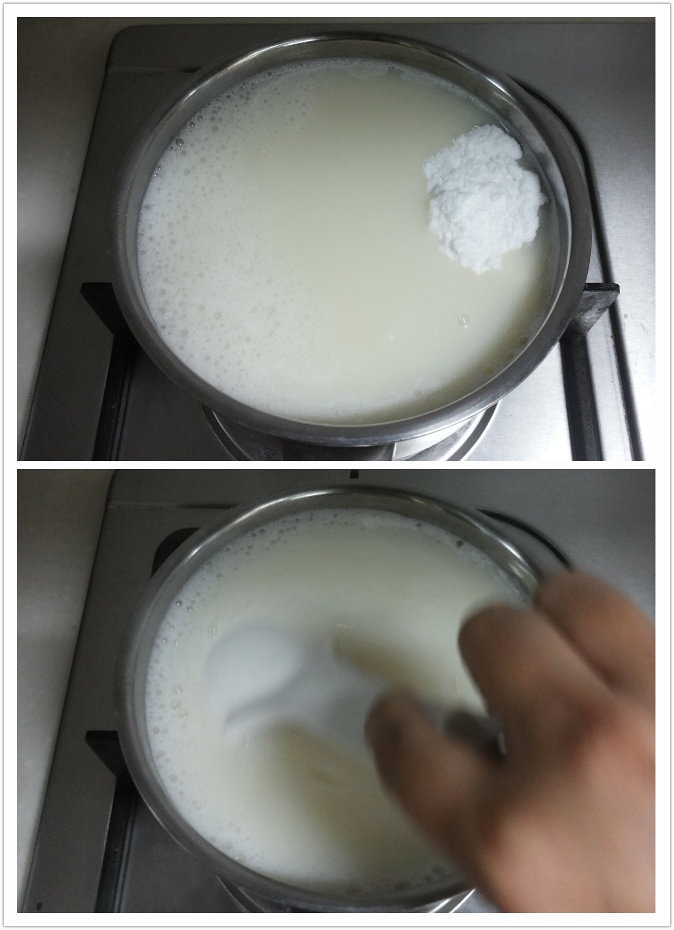 寒露和果子 桂花豆乳羊羹的做法 步骤2
