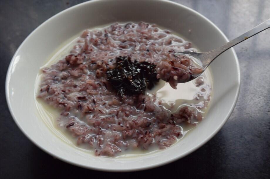 豆漿紫米飯的做法 步骤3