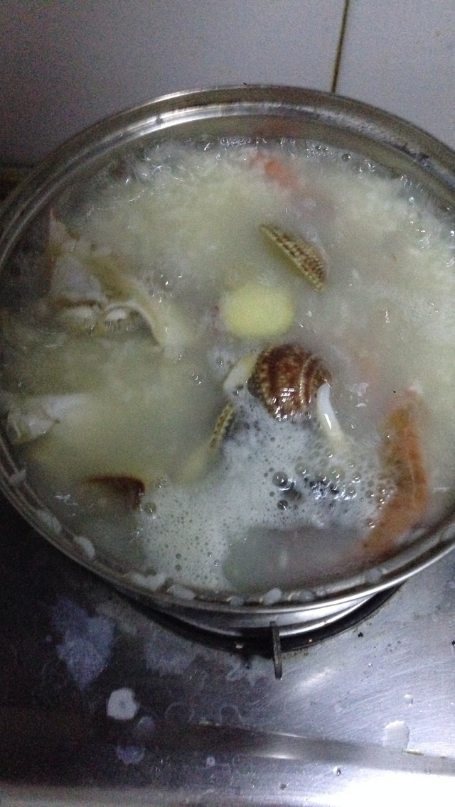 梭子蟹海鮮粥的做法 步骤7