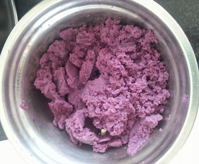 紫薯手撕面包（無需揉出膜）的做法 步骤2