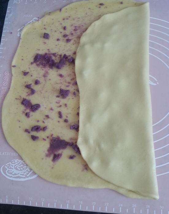紫薯手撕面包（無需揉出膜）的做法 步骤7