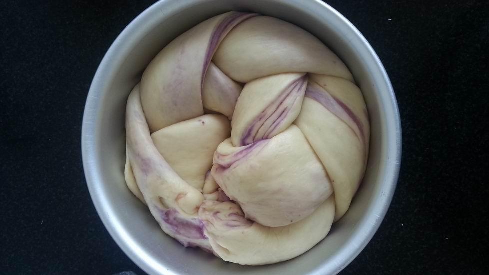 紫薯手撕面包（無需揉出膜）的做法 步骤12
