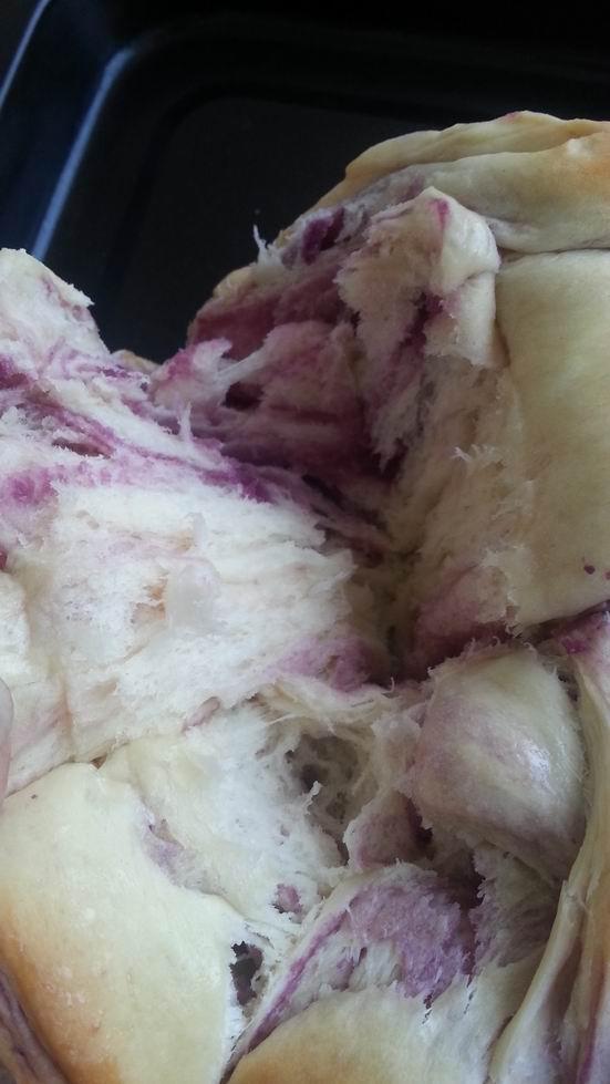 紫薯手撕面包（無需揉出膜）的做法 步骤14