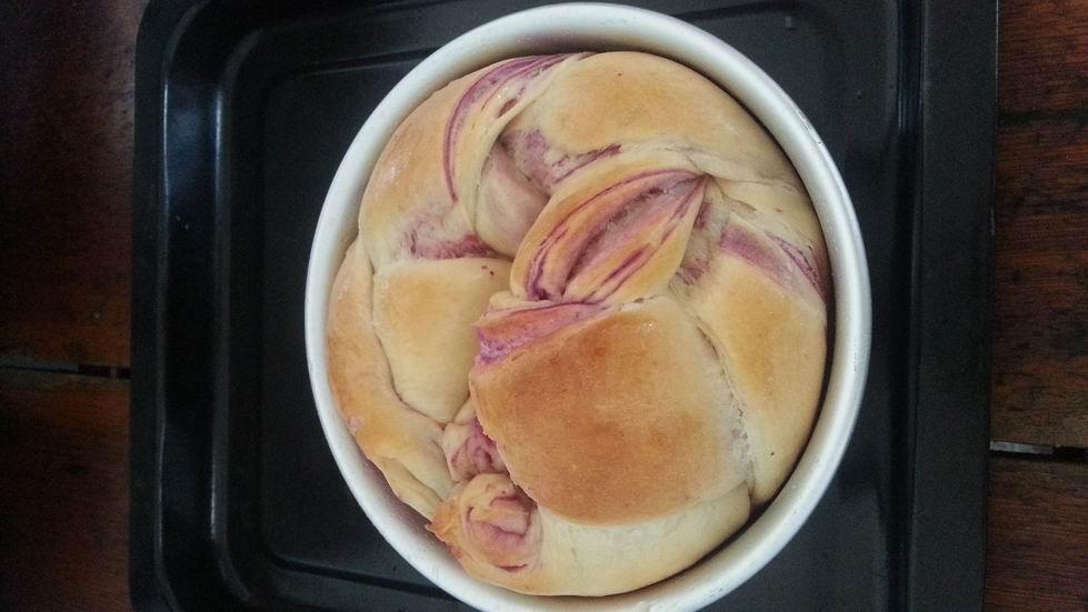 紫薯手撕面包（無需揉出膜）的做法 步骤13